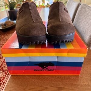 Rocket Dog Dark Brown Suede Slip-Ons